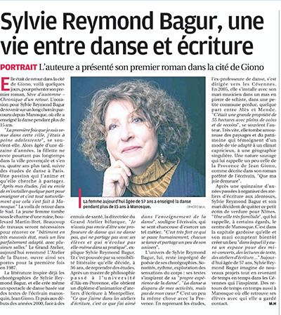 Article de la Provence de juillet 2021 Sylvie Reymond Bagur