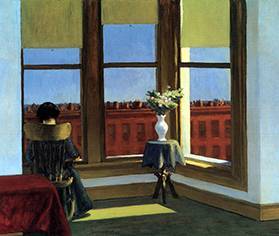 Chambre avec vue d'après un tableau de E. Hopper